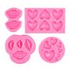 Arcilla de Chocolate para Manualidades Tamaño 8 Corazón Labios Día de San Valentín Decoración para Pastel Fondant Molde de Silicona
