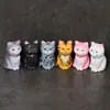 Figura de Muñeca Gatito Sentado Sólido de PVC Adorno de Escritorio Adorno para Estuche de Oficina Decoración