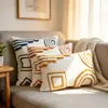 Funda de almohada capitonada estilo wabi-sabi, diseño geométrico abstracto, adecuada para decoración de hotel y casa de huéspedes, funda de cojín para sofá de sala de estar en casa