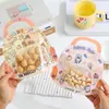 Bolsa de Embalagem de Doces Desenho Animado Fofo, Bolsa de Presente para Lanches de Crianças, Bolsa Tote para Presente de Feriado, Bolsa Ziplock Autoportante para Biscoitos
