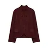 Ins estilo europeu e americano transfronteiriço 2026 nova moda elegante feminino atacado para o dia a dia gola redonda blazer resistente com botões