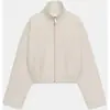 Roupas femininas europeias e americanas transfronteiriças, populares no AliExpress, jaqueta bomber casual de moda estilo francês com gola alta