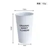 Florero de Lujo Ligero y de Gama Alta, Cubo para Arreglo Floral, Cubo de Flores para Decoración de Escritorio en Casa, Cubo de Flores para Lirios y Margaritas