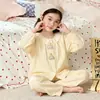 Pijama para Niña 2026 Nuevo Primavera y Otoño Delgado Algodón Nube Manga Larga Dulce Estilo Princesa Conjunto de Ropa de Casa para Niños