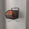 Estante multifuncional de pared para la cocina, cesta de almacenamiento para cebollas, jengibre y ajo, estante colgante con divisiones sin taladro para verduras y especias