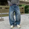 Novas calças de ganga largas, estilo americano, design minimalista, versáteis, duráveis e únicas, para homem