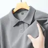 Camisa polo de tricô waffle, modelagem solta, com gola, para homens jovens e de meia-idade, camiseta casual de manga curta lisa para o verão