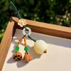 Pingente Chaveiro Carro Raiz de Bodhi Lótus, Pod de Lótus Madeira de Pêssego Corrente de Celular Fofa Pingente Pequeno, Ornamento Pendurado Unissex Atacado