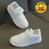 Pato Amarelo Sapatos Brancos Infantis Sapatos de Bebê Campus Tênis Esportivos Brancos para Meninos Tênis para Meninas do Jardim de Infância Sapatos Respiráveis