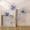 Ornatos de Palco de Flores Artificiais Novos Adereços de Casamento Decorações Flores de Rede de Seda Cenas de Vitrine Flores de Gaze de Casamento Decorações de Corredor