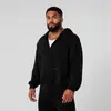 Youngla Nova Jaqueta de Algodão Masculina Outono e Inverno Transfronteiriça Treinamento Físico Esportes Moletom Solto Camisa com Zíper para Homem