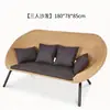 Conjunto de sofá de ratã para exterior, mesa de centro à prova de sol e à prova d'água, cadeira de ratã de lazer para varanda, pátio, terraço, sofá de exterior para jardim