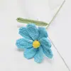 Ramo de Hilo de Flor Artificial Clavel Tejido a Mano en Stock, Rosas de Ganchillo Florales Artificiales, Girasoles Tejidos