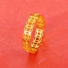 Anillo de Moneda de Cobre Chapado en Oro Arena Vietnamita para Mujer, Anillo Retro para Parejas, Hombres y Mujeres, Transmisión en Vivo, Más Vendido