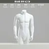 Tienda de ropa accesorios de maniquí ropa de hombre muscular blanco y negro maniquí de escaparate maniquí de medio cuerpo soporte de exhibición