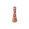 Garrafa Plástica Transparente de Grau Alimentício, Garrafa Pequena em Formato de Pagode, Garrafa Selada de 60ml para Suco, Refrigerante, Bebida, Garrafa de Grãos de Chocolate