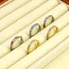 Anillo de Metal con Microincrustaciones de Cobre para el Dedo Índice, Anillo de Moda Exagerado con Color de Aceite Goteando, Personalidad, Comercio Exterior Europeo y Americano