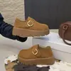 Nuevos y versátiles mocasines tipo mula sin cordones para mujer, con diseño de hebilla, suela suave, estilo moderno y plataforma gruesa, 2026