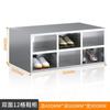 Zapatero de Acero Inoxidable para Empleados Multicapa Multirejilla Zapatero Purificación Libre de Polvo Fábrica Taller Personal Gabinete para Cambiarse los Zapatos Gabinete Zapatero con Taburete