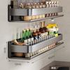 Estante de Cocina para Almacenamiento de Ceniza de Pistola y Personalización Estante para Condimentos Estante de Pared para Condimentos Montado en Pared sin Perforaciones