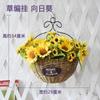 Cesta de flores de parede por atacado decoração de meia parede vime pendurado na parede flor seca pequena cesta suspensa pendurada cesta de parede pendurada vaso de flores
