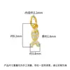 Prata Esterlina S925 Banhada a Ouro Cor Inlaid Zircônia Mini Peixe Pingente DIY Pulseira de Cristal Prata Acessórios Material