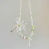 Abunda el Verde, Collar con Borla de Flor de Mariposa con Cuentas Estilo Bosque, Exquisita Cadena para Clavícula para Fotografía de Viajes