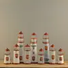Puesto de Mercado Nocturno Suministro Portavelas de Faro de Hierro Lámpara de Velas Creativa Accesorios para el Hogar Estilo Mediterráneo Ma13