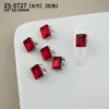 Rhinestones Brillantes para Uñas, Rhinestones Rojos Transparentes Rosa con Forma de Almohada y Forma de Cubo de Azúcar para Año Nuevo, Rhinestones para Uñas al por Mayor