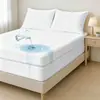Ventas directas transfronterizas de fabricantes Cubierta de colchón impermeable a prueba de orina de cobertura total de seis lados de TPU con cremallera Ropa de cama para dormitorio