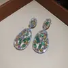 Pendientes Ovalados Huecos de Circonita con Aguja de Plata, Pendientes Elegantes Versátiles Retro Estilo Palacio, Pendientes de Lujo Ligero de Gama Alta para Mujer