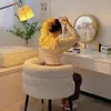Sillón Sofá Perezoso de Lana de Cordero Bobo a la Moda para Sala de Estar, Dormitorio o Vestidor, Sillón Individual de Tocador