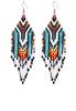 Pendientes de cuentas de estilo bohemio europeo y americano color tejido a mano borla larga pendientes de cuentas Miyuki venta al por mayor