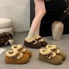Sapatos de Algodão Estilo Birkenstock Peludos com Elevação de Altura, Slip-On para Mulheres, Botas Quentes Forradas com Lã para o Inverno, Novas Botas de Neve Populares de 2026