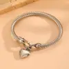 Pulsera de Acero de Titanio de Lujo Ligero Estilo INS con Hilo, Personalidad de Moda, Cierre de Herradura, Pulsera de Amor que No se Desvanece para Mujer