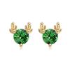 Collar y Aretes de Plata Esterlina S925 Estilo Coreano de Lujo Accesible para Mujer Navidad Astas Circonio de Color Diseño Exquisito Traje de Alta Gama para Mujer