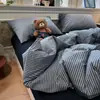 Juego de Ropa de Cama Clase A de Cuatro Piezas Algodón Puro Sábana de Verano Sábana Ajustable Funda de Edredón Juego de Tres Piezas Individual para Dormitorio de Estudiante 4