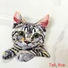 Patche Bordado de Gato de Bolso Animal Fofo Desenho Animado Estilo Japonês Gato Bordado Patch Transfronteiriço em Estoque