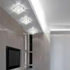 Luminária embutida de cristal LED para sala de estar, decoração de teto, pequena lâmpada de orifício, lâmpada de corredor embutida, lâmpada de corredor