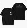 Camiseta feminina estampada estilo europeu casual manga curta