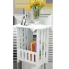 Mesita de Noche Moderna Simple Gabinete de Almacenamiento Simple Almacenamiento de Dormitorio Mesita de Noche Mesa Cuadrada Pequeña para Sala de Estar Nórdica Balcón