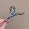 Pinza para el Cabello Floral Dulce y Fresca con un Toque de Lujo, Horquilla Exquisita para Mujer, Pinza de Tiburón Moderna y Versátil, Horquilla para Peinados Recogidos