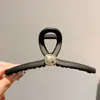 Pinza para el cabello de lujo de alta gama en color marrón, tamaño grande nuevo para cabello grueso, pinza de tiburón para recogidos en la parte posterior de la cabeza, accesorio para el cabello de uso diario