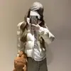 Chaqueta de Algodón con Relleno Estilo Americano Cuello Alto Corto para Mujer Invierno Nuevo Estilo Super Buen Ajuste Hombro Real Adelgazante Ropa de Algodón Abrigo Grueso