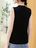 Chaleco Camisola de Punto sin Mangas para Mujer, Adecuado para Usar Afuera, Camiseta Interior de Seda Helada de Verano Moderna