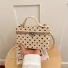 Bolso pequeño cuadrado tipo caja INS estilo coreano para mujer, bandolera individual, bolso de mano de lunares elegante popular este año, bolso tote pequeño, transfronterizo