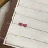 Ventas Directas de Fábrica Serie Rojo Brillante de Cerámica de Zirconia Pendientes Rojo Retro Biocerámico para Perforaciones en las Orejas Pendientes de Atmósfera