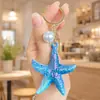 Llavero de Estrella de Mar Colorida Serie Oceánica Transfronteriza Colgante de Concha Degradado Acrílico Souvenir de Viaje a la Costa Regalo