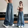 Pantalones de Otoño para Niñas 2026 Nuevo Estilo Pantalones Anchos Vintage para Niños Pantalones Largos Moda Casual de Otoño para Niñas Jeans