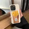 Ins Casal Batata Frita Hambúrguer iPhone13 Apple 14promax Capa para Celular 12 Cobertura Total Anti-queda 11 Concha de Trigo X
